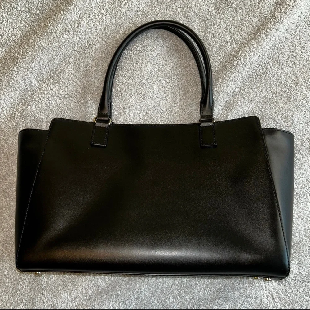 Kate Spade New York Womens Kelsey Orchard Valley Leather Tote Bag Black